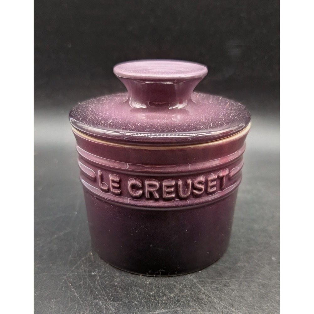 Le Creuset Purple Cassis Stoneware Butter Crock French Butter Bell 11-46